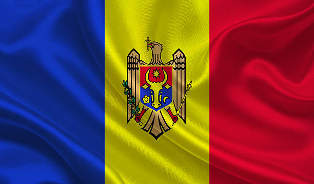 Flag of Moldova Moldova flag, three dimensional render, satin texture moldova stock pictures, royalty-free photos & images