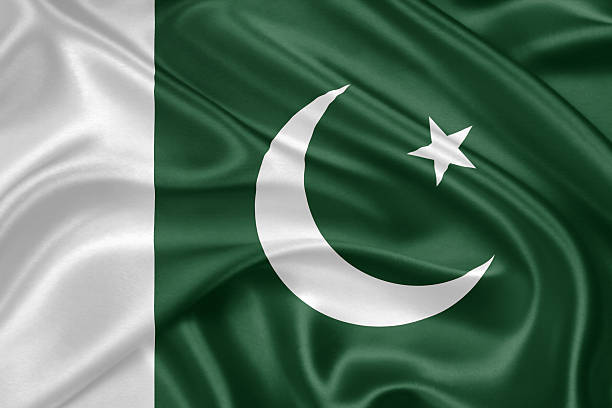 flag of Pakistan flag of Pakistan waving with highly detailed textile texture pattern pakistan flag stock pictures, royalty-free photos & images