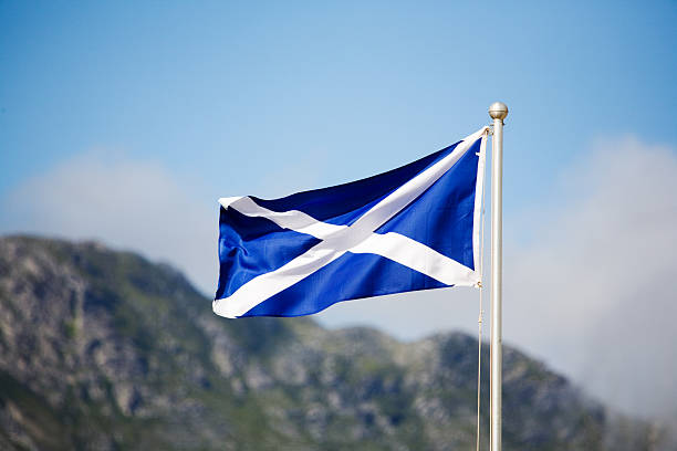 Flag of Scotland stock photo