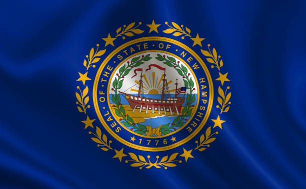 Flag of the state New Hampshire. A series of "flags of the United States of America" Flag of the state New Hampshire. A series of "flags of the United States of America" new hampshire stock pictures, royalty-free photos & images
