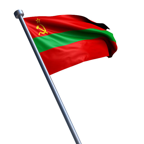 Flag of Transnistria isolated on white stock photo