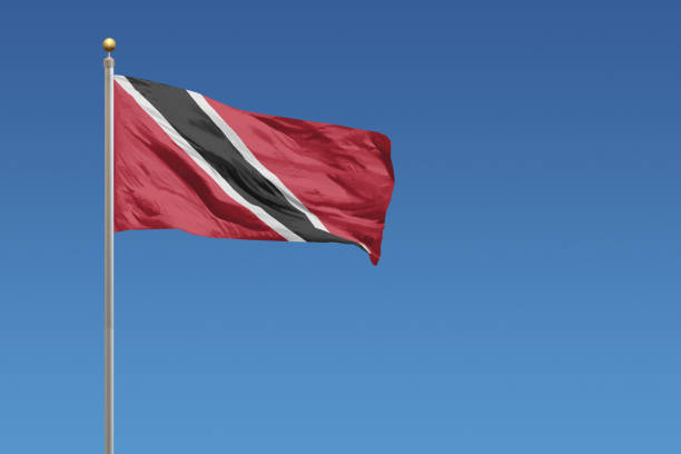 flagge von trinidad und tobago - tobago stock-fotos und bilder