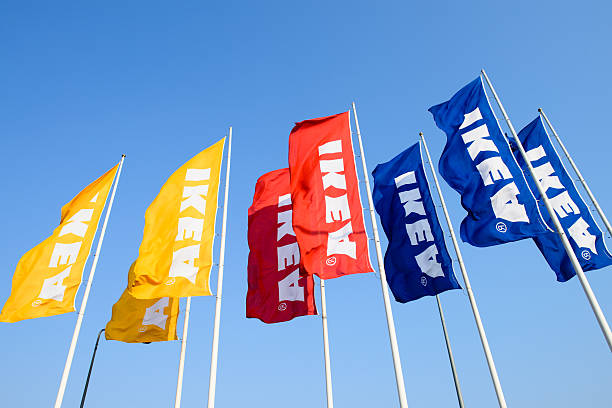 IKEA flags stock photo