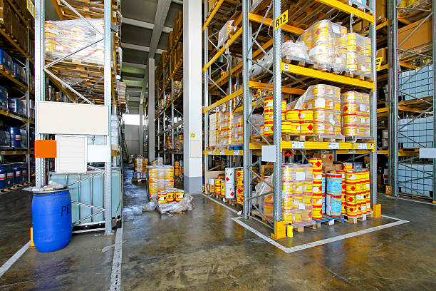Flammable material warehouse stock photo