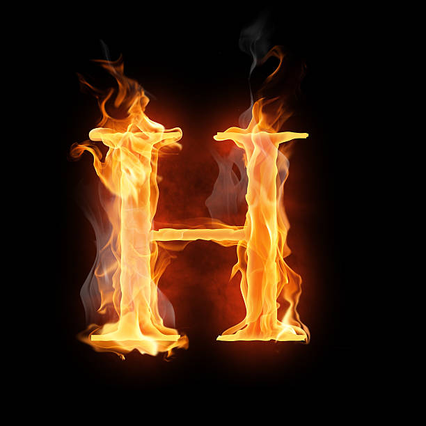 The Letter H Designed In Flames Stock Photos, Pictures & RoyaltyFree