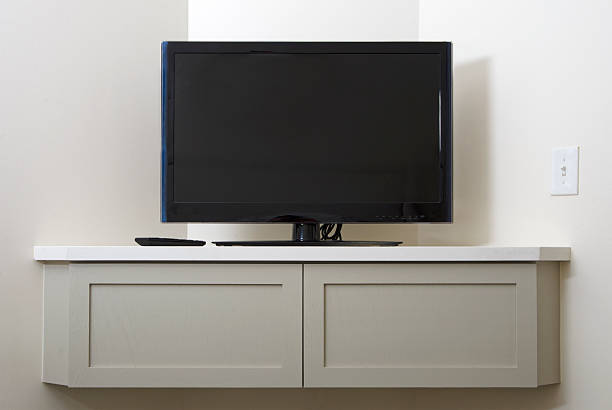 Flat Screen Television And Dresser Stock Photo Download Image