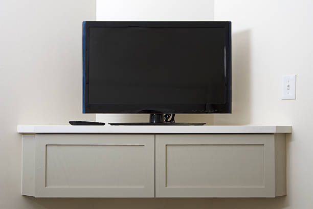 Flat Screen Television And Dresser Stock Photo Download Image