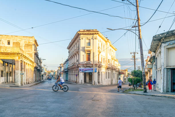 Flatiron style building in Havana stock photo