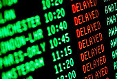 istock flight delays - delayed departures / arrivals screen 93466101