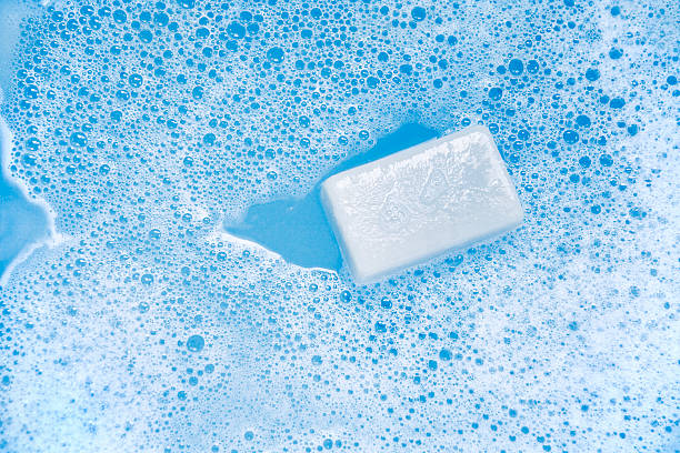 floating soap stock photo