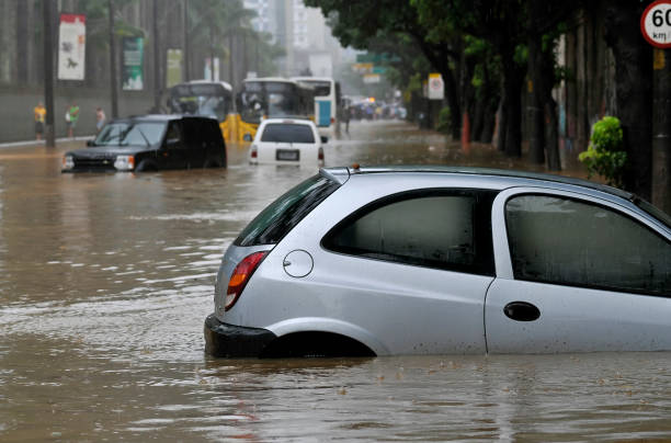 flood car submerged inthe flood flooding stock pictures, royalty-free photos & images