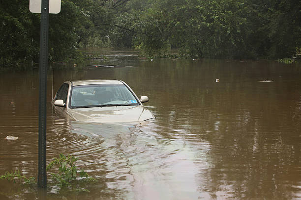 Flooded Car stock photo