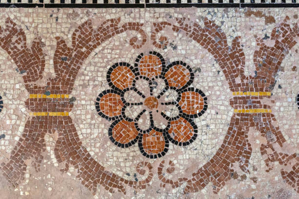 Floor mosaics of the St Mark's Basilica in Venice stock photo