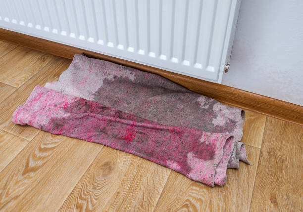Floor rag under the radiator heating. Defective leaking heater flooded the floor of the apartment. The need for plumbing work in the heating period at home. Selective focus. Floor rag under the radiator heating. Defective leaking heater flooded the floor of the apartment. The need for plumbing work in the heating period at home. Selective focus. Burst Pipe stock pictures, royalty-free photos & images