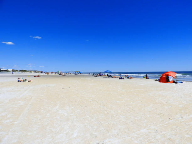 Florida Beach Scene in Spring stock photo
