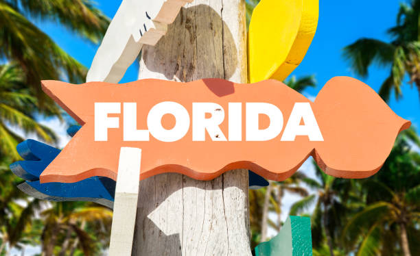 Florida sign Florida directional sign florida us state stock pictures, royalty-free photos & images