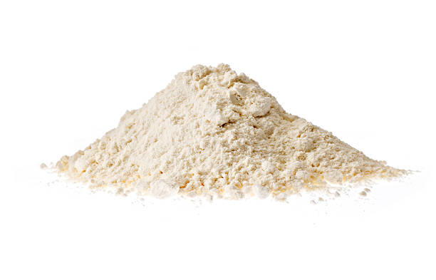 Flour on white background heap of Flour on white background flour stock pictures, royalty-free photos & images
