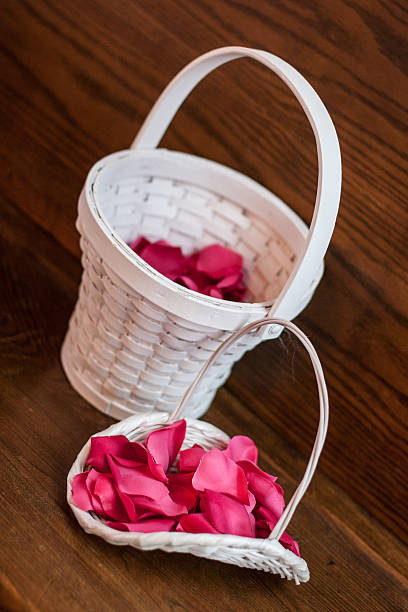Flower Girl Basket stock photo