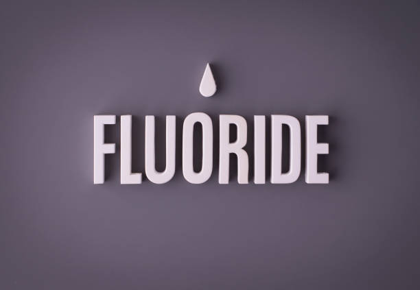 Fluoride lettering sign stock photo