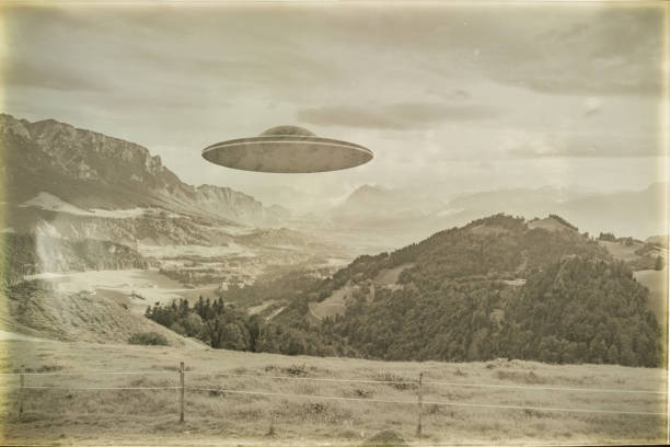 Flying saucer stock photo