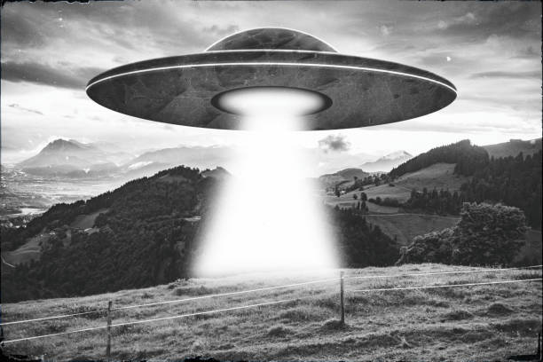 Flying saucer stock photo