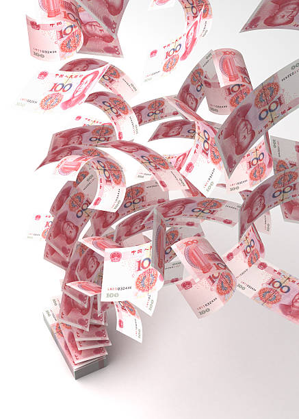 Chinese Yuan Note Flying China Paper Currency Stock Photos, Pictures ...