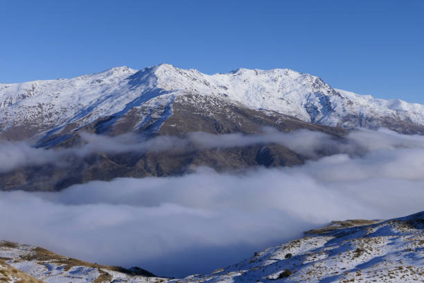 Photo of Fog in the valleys and above them a bright blue sky