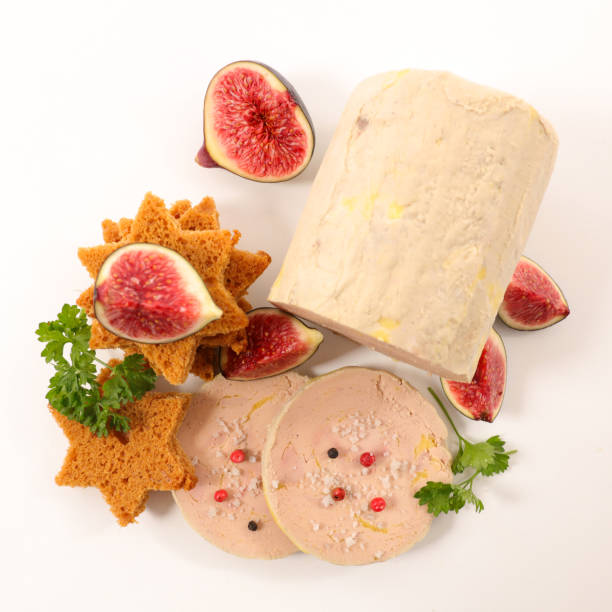 foie gras with fig and gingerbread foie gras with fig and gingerbread foie gras stock pictures, royalty-free photos & images