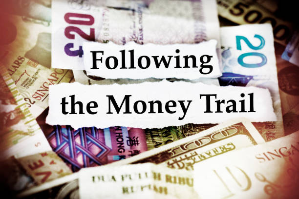 Following the Money Trail stock photo