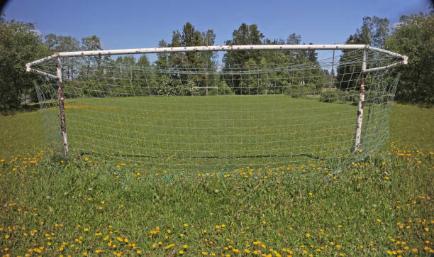 Football Goal Posts stock photo