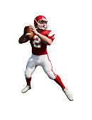 istock Football Player with Clipping Path 157430338