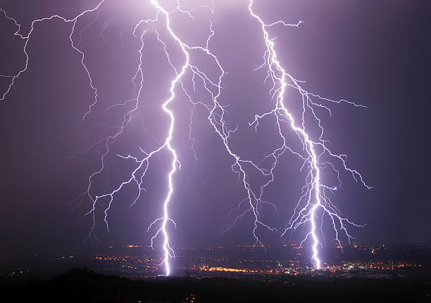 forked lightning stock photo
