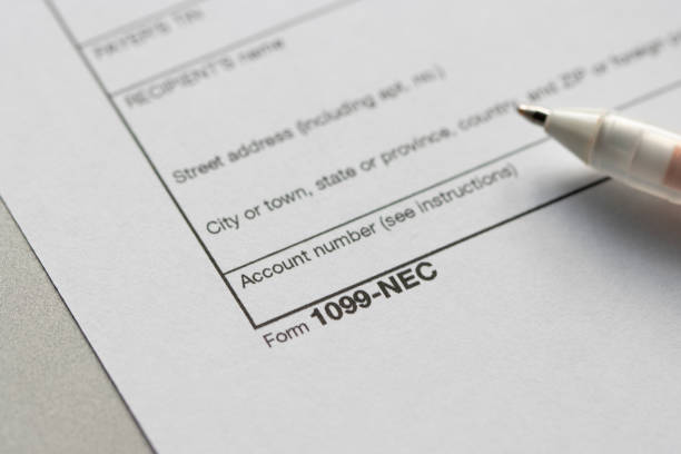 Form 1099-NEC stock photo