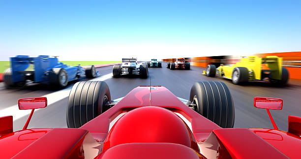 formula one cars racing - cockpit view - indy 500 bildbanksfoton och bilder