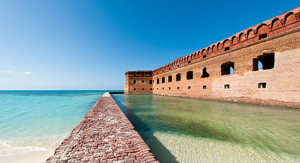 Fort on the ocean stock photo