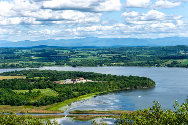 Fort Ticonderoga View from Mount Defiance stock photo