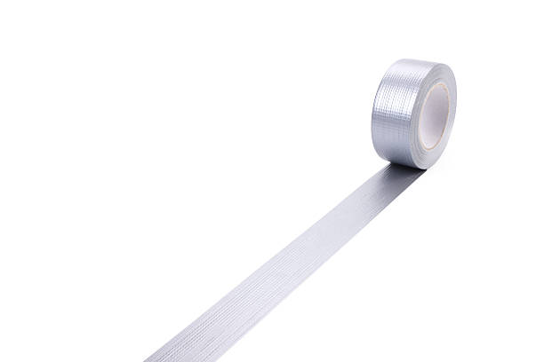 Fortified Silver Adhesive Tape stock photo