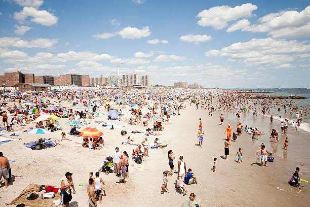 Fourth of July at Coney Island stock photo