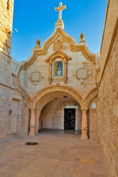 Franciscan chapel of biblical milk grotto. Bethlehem, Palestine stock photo