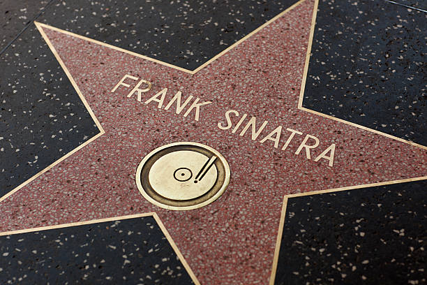 Frank Sinatra star on the Hollywood Walk of Fame stock photo