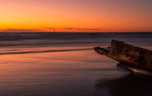 Frankston Beach sunsets stock photo