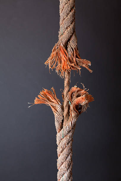 Frayed rope stock photo