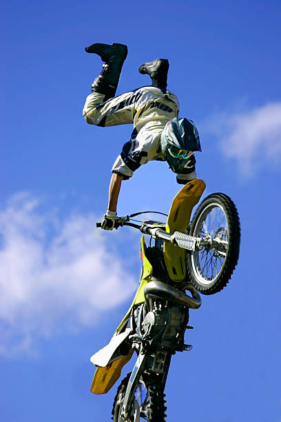Freestyle Motorcycle Jumping stock photo