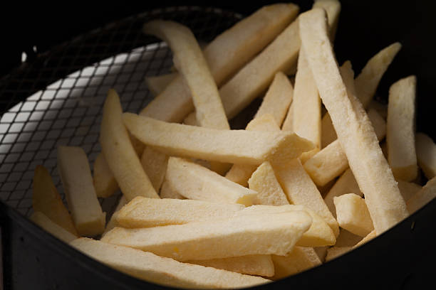 freeze fries french close up stock photo