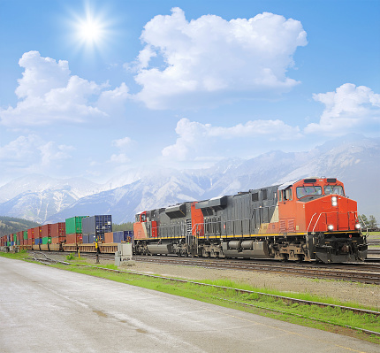 train freight intermodal cargo container canadian rockies transportation shipping istock specialist