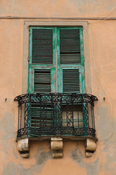 balcone francese - roma cagliari foto e immagini stock