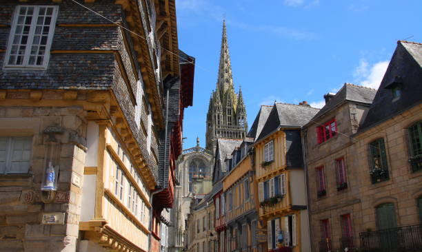 French medieval town stock photo