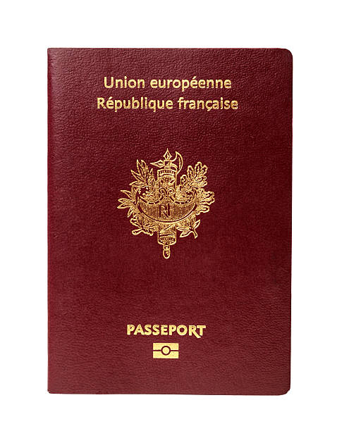 French Passport French passport isolated on white background. french culture photos stock pictures, royalty-free photos & images