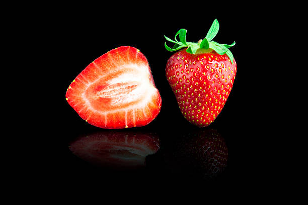 Fresh and tasty strawberries stock photo