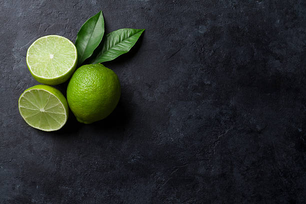 Fresh limes stock photo